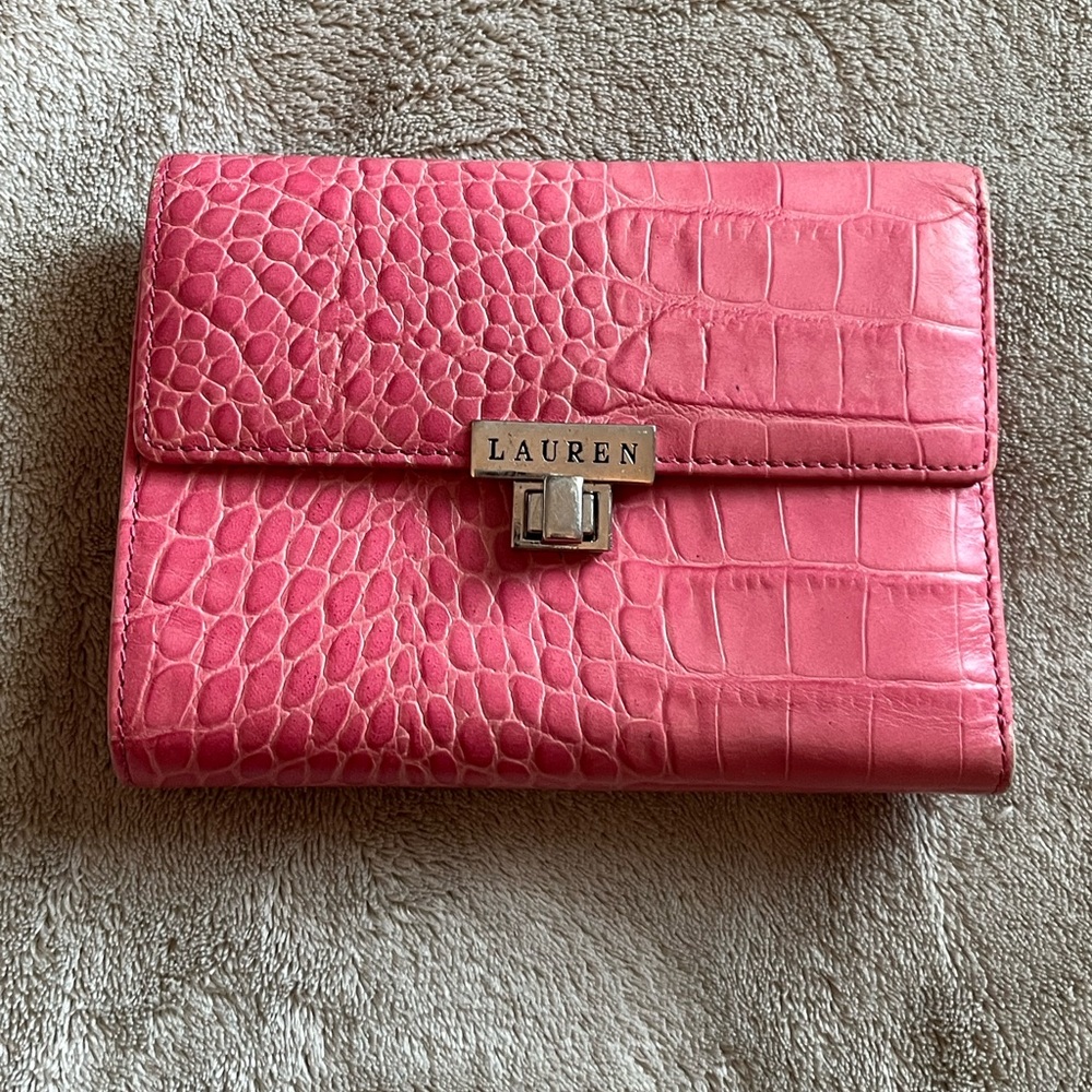 Ralph Lauren Ladies Embossed Leather Wallet